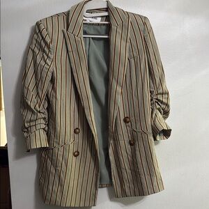 Veronica Beard Cream and Brown Blazer